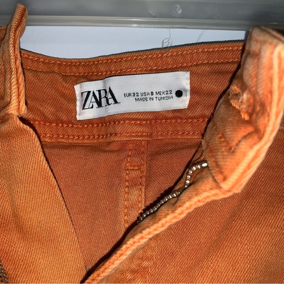 Zara Wide Leg Orange Jeans - Picture 4 of 4